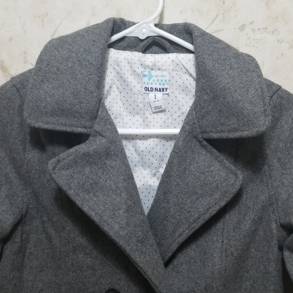 Old Navy pea coat girls color gray size 10-12 - Picture 4 of 7